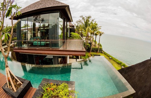 Jimbaran Villa | Villa Aum, 4 dormitorios con vista al acantilado del océano Bukit
