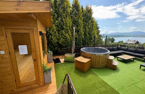 Zarzecze Casa | Villa Beskidzka 100 - SAUNA & BALIA z Jacuzzi Widok na góry i jezioro żywieckie