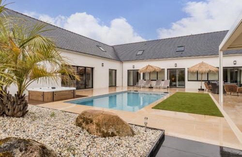 La Turballe Casa | Villa d'Exception avec Piscine, Spa et Salle de Cinéma à 50m de la Plage, Capacité 14 pers. - FR-1-306-1275