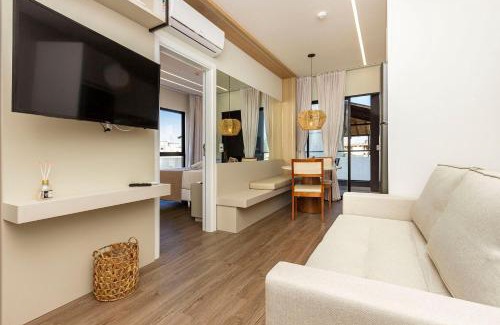 Bombas Apartamento | Villa Francione 406 – Loft de Alto Padrão com Piscina no Rooftop e Vista Panorâmica, a Poucos Metros do Mar em Bombas.