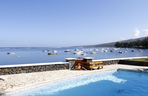 Etang Sale Les Bains Villa | Villa Jasmin con piscina frente al mar con acceso directo a la laguna y la playa