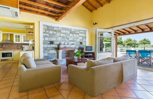 Skopelos Villa | Villa Jasmine: confortable villa en una zona tranquila, hermosa vista