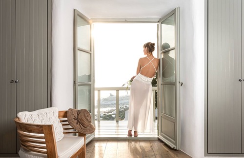 Mykonos Town Casa | Villa Lia With Majestic Unlimited View to the Infinite Blue Waters of the Aegean