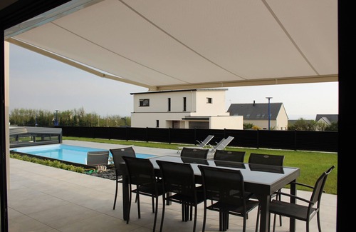 Le Pouldu Casa | PISCINA CONTEMPORÁNEA VILLA MARA CUBIERTA VISTA AL MAR CALENTADO 5 MN PLAYAS