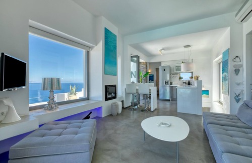 Kea Villa | Villa Meli, lujosa villa contemporánea nueva, piscina privada, impresionantes vistas al mar