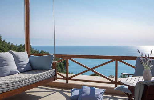 Evgiros Villa | Villa Mirtes with breathtaking sea view,close to Porto Katsiki and Egremni