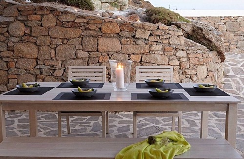 Faros Armenistis Villa | Villa de diseño cicládico, piscina privada, impresionantes vistas al mar y puestas de sol cerca de la playa de Choulakia