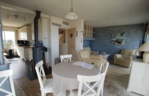 Fontenay-sur-Mer Villa | Villa en primera línea de mar - costa quineville-este de cotentin-golf de fontenay