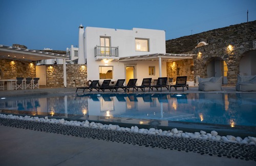 Agios Ioannis Villa | Villa en Mykonos con magníficas vistas al mar y al atardecer