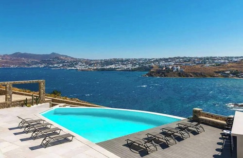 Kanalia Villa | Villa 'Ornos Nolan' con vistas al mar, Wi-Fi y aire acondicionado