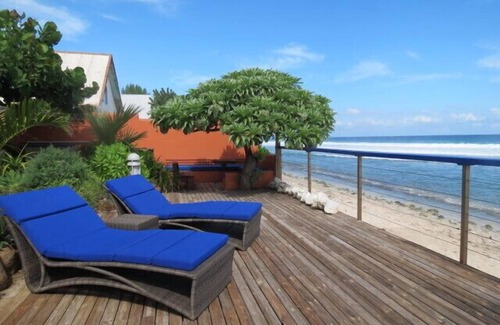Grand Fond Villa | Villa Coral Perla con 'pies en el agua' de la piscina-spa de acceso directo a la laguna