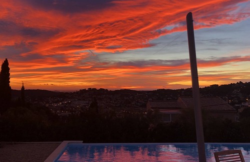 Ollioules Casa | Villa piscina con vistas al mar var