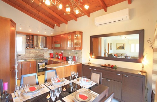 Limni Villa | Villa Senses: una villa moderna y encantadora, piscina privada, vistas impresionantes, muy espaciosas para 8 personas