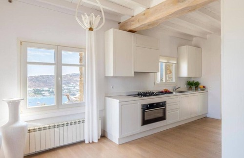 Ornos Villa | Villa Tavani Stunning panoramic sea view magical sunsets, close to all hot spots