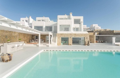 Agios Ioannis Casa | Villa White Spectacular View of the Aegean Sea and the Mystic Island of Delos