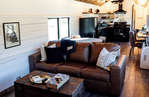 Long Lane Cabina | Vintage Luxury Railcar Retreat on 10 acres overlooking Pond