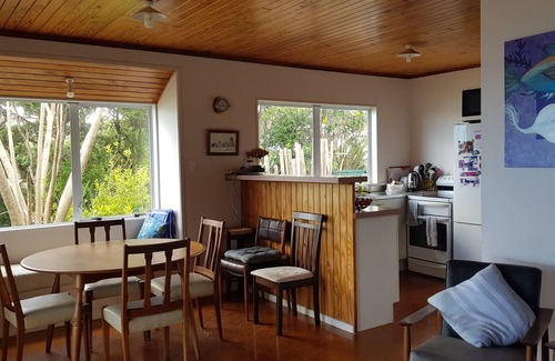 Langs Beach Casa | Virtually beachfront family bach, secluded Ding Bay (Langs)