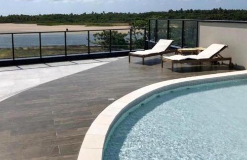 Barra de Jangada Apartamento | Vista EXPLENDIDA MAR, duplex na cobertura, ilha do amor Barra Home Stay