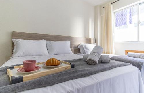 Centro Apartamento | VNZ42B - Climatizado, Quadra Mar, Garagem, Wi-Fi
