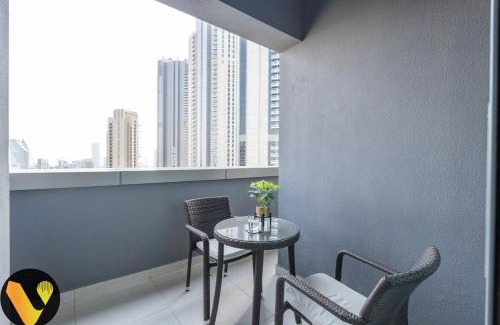 Downtown Dubai Apartamento | Vogue Damac Mall Street with Burj Khalifa View