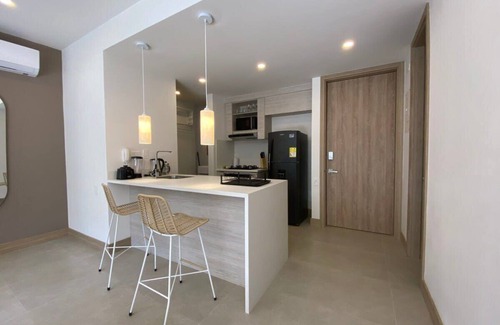 Cartagena District Apartamento | w* | Lovely 1BR w/ Pool and Balcony in Manzanillo