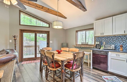 Locust Lake Village Cabina | Walk to Lake & Beach: Pocono Cabin w/ Fire Pit
