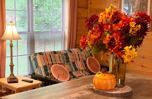 Lake Lure Casa | Walk to Lake Lure Chimney Rock from Autumn Splendor Cabin