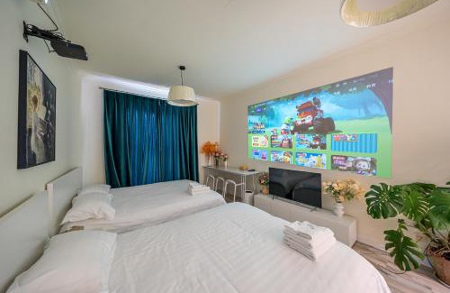 Huaihai Road Commercial Area Apartamento | WangYue - Paris Fashion ShFinacial Center Landmark view 2 King Beds Flat