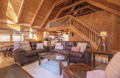Candler Cabina | Water & Power! Dog Friendly Cabin with Fenced Yard, Hot Tub
