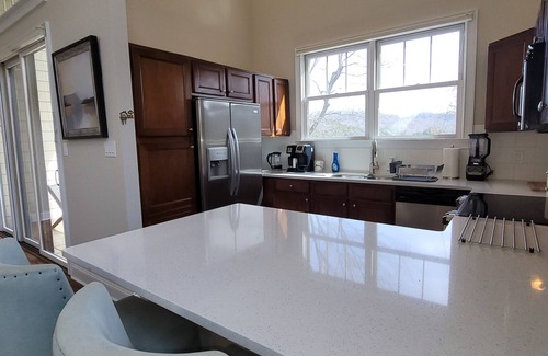 Andersonville Condominio | Water view condo w/ free attraction tickets, a jetted tub, & fireplace
