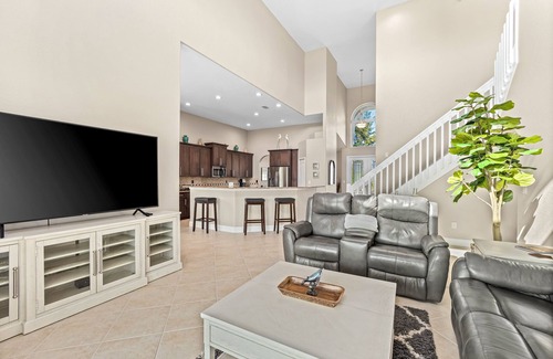 Burnt Store Casa | Waterfront dog-friendly house with pool, dock, pool spa, patio & sunrise views