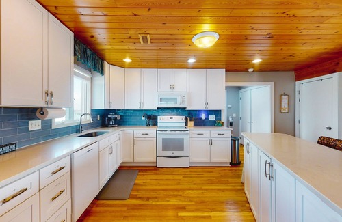 Topsail Beach Casa | Waterfront home with private boat dock & ocean view -dog-friendly & kid-friendly