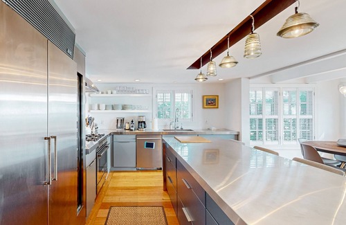 Provincetown Casa | Waterfront home with large decks, chef's kitchen, parking, & direct beach access