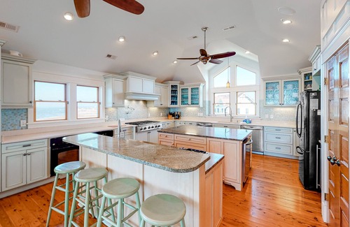 Avon Casa | Waterfront home with amazing sound view, private pool, hot tub, & game room