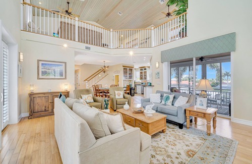 Matlacha Casa | Waterfront home with private pool, dock, patio, balconies, & bikes
