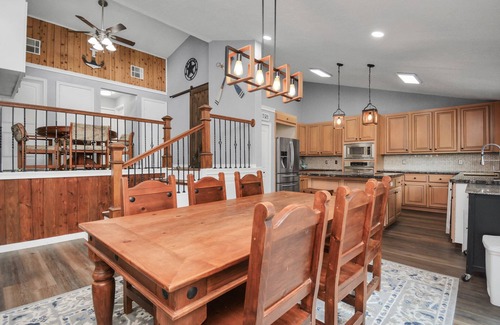 Montgomery Casa | Waterfront house with a large deck and dock for boat or fishing