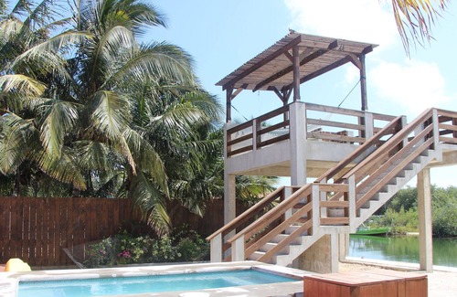 San Pedro Casa | Waterfront Oasis w/ Pool & 20ft Raised Deck, WiFi, A/C All Rooms - No Clean Fee