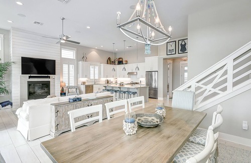 Rockport Casa | Waterfront paradise with private pool, dock, poolside TV & multi-TV game room