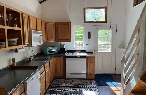 Franklin Cabaña | Webster Camp - rustic getaway with Webster Lake access, fire pit & large deck!