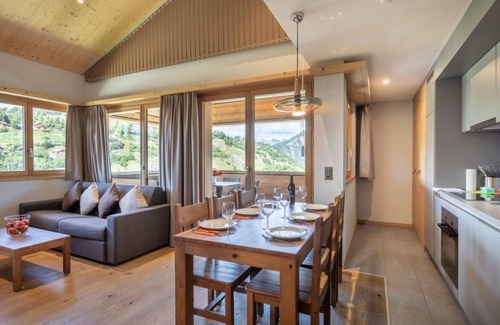 Vercorin Apartamento | Wifi, ski-in/ski-out & foot of the slopes, sauna, hammam, balcony, tv, ski locker, 62m², Vercorin