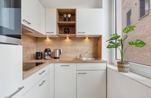 Bad Oeynhausen Apartamento | WohnLiebe2-Zentrale & stylish apartment with box-spring bed & fully equipped kitchen