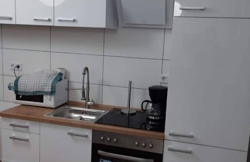 Lubbecke Apartamento | Wohnung Monteure 4 Personen, Zentral, Ruhig, Küche