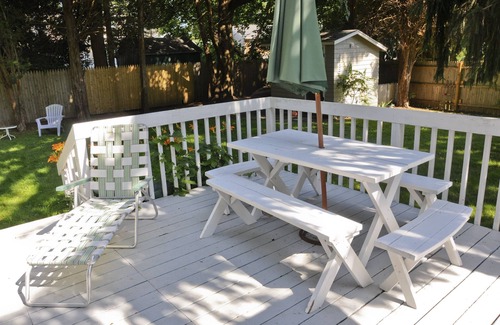 Saybrook Manor Cabaña | Maravillosa ubicación, a pie de playa, patio privado, perros bien, tarjetas de crédito