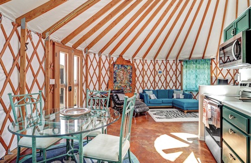 Zuzax Casa | Wonderful micro retreat Yurt on 4 private acres in Tijeras New Mexico.
