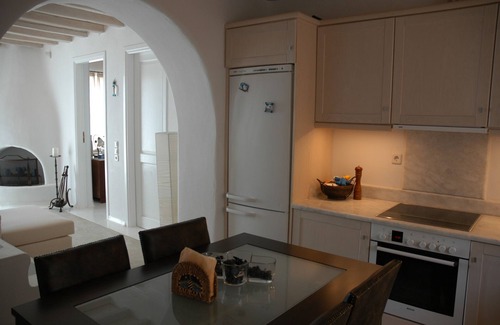 Agios Stefanos Casa | Delicada Casa de Mykonos con impresionantes puesta del sol y vistas al mar