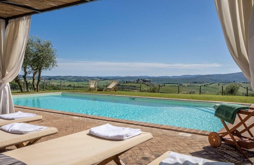 Castellina in Chianti Villa | Casa de vacaciones privada con WIFI, piscina privada, TV, patio, vista panorámica, cerca de Siena