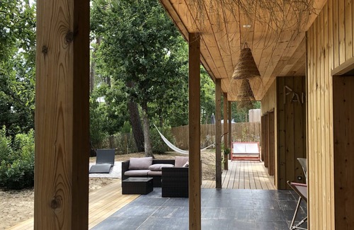 Biscarrosse Casa | Wooden villa in the Golf - Large terrace overlooking the forest - Close to the lake