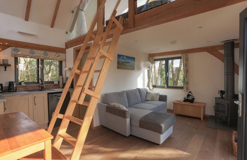 Alfriston Cabina | Woodland Cabin Retreat in Alfriston - hot tub