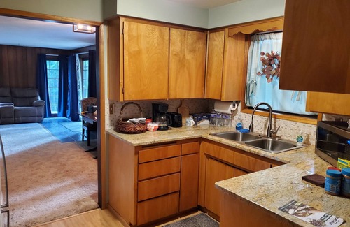 Mead Casa | Pet-Friendly Woodland Retreat w/ Sauna, River Views & Trails