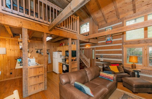 Walland Cabina | Woodsy Cabin Blackberry Mountain on Reed Creek | Fireplace | Pet Friendly | Townsend | River Tubing